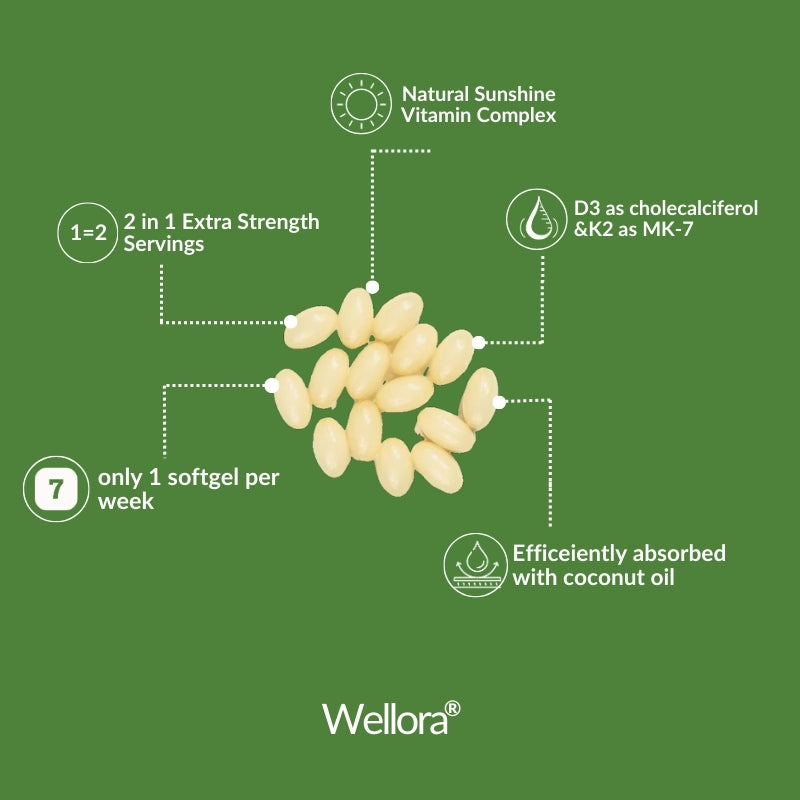 Wellora® VITAMIN D3 & K2 SOFTGELS